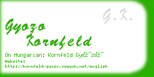 gyozo kornfeld business card